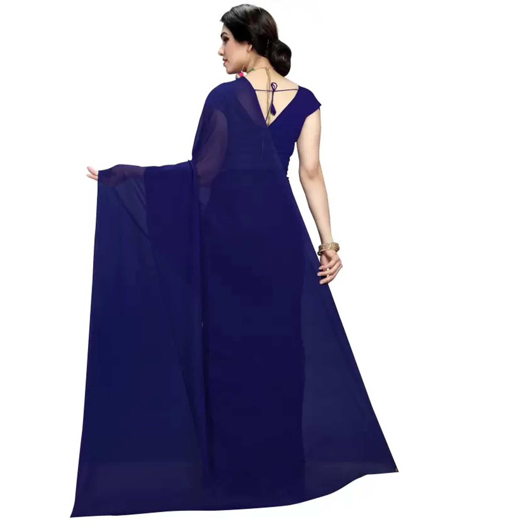 Stitched Luxury Chiffon Saree