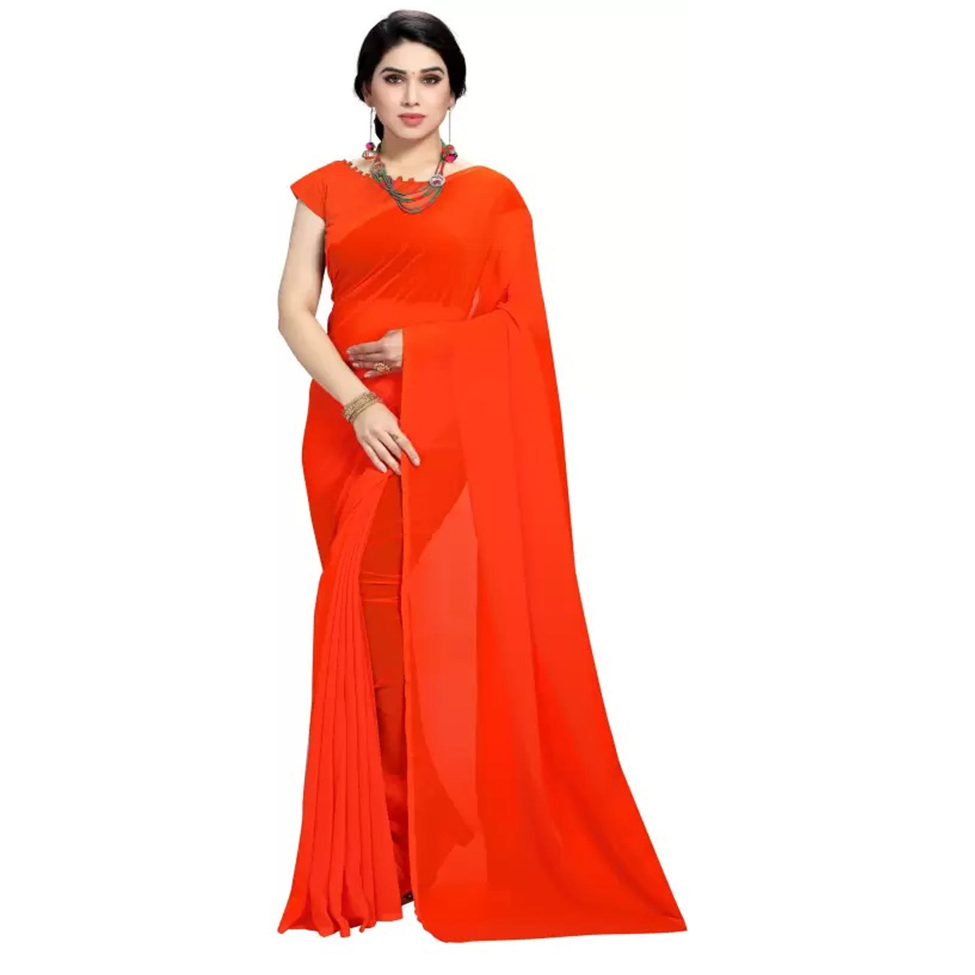 Stitched Luxury Chiffon Saree