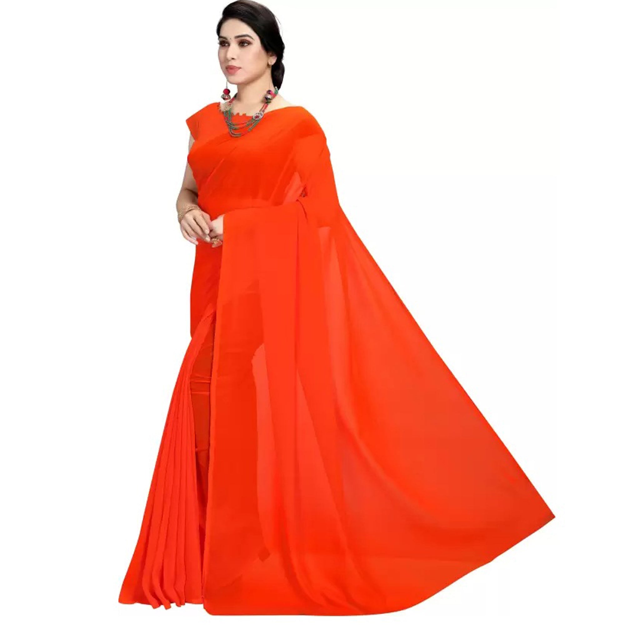 Stitched Luxury Chiffon Saree