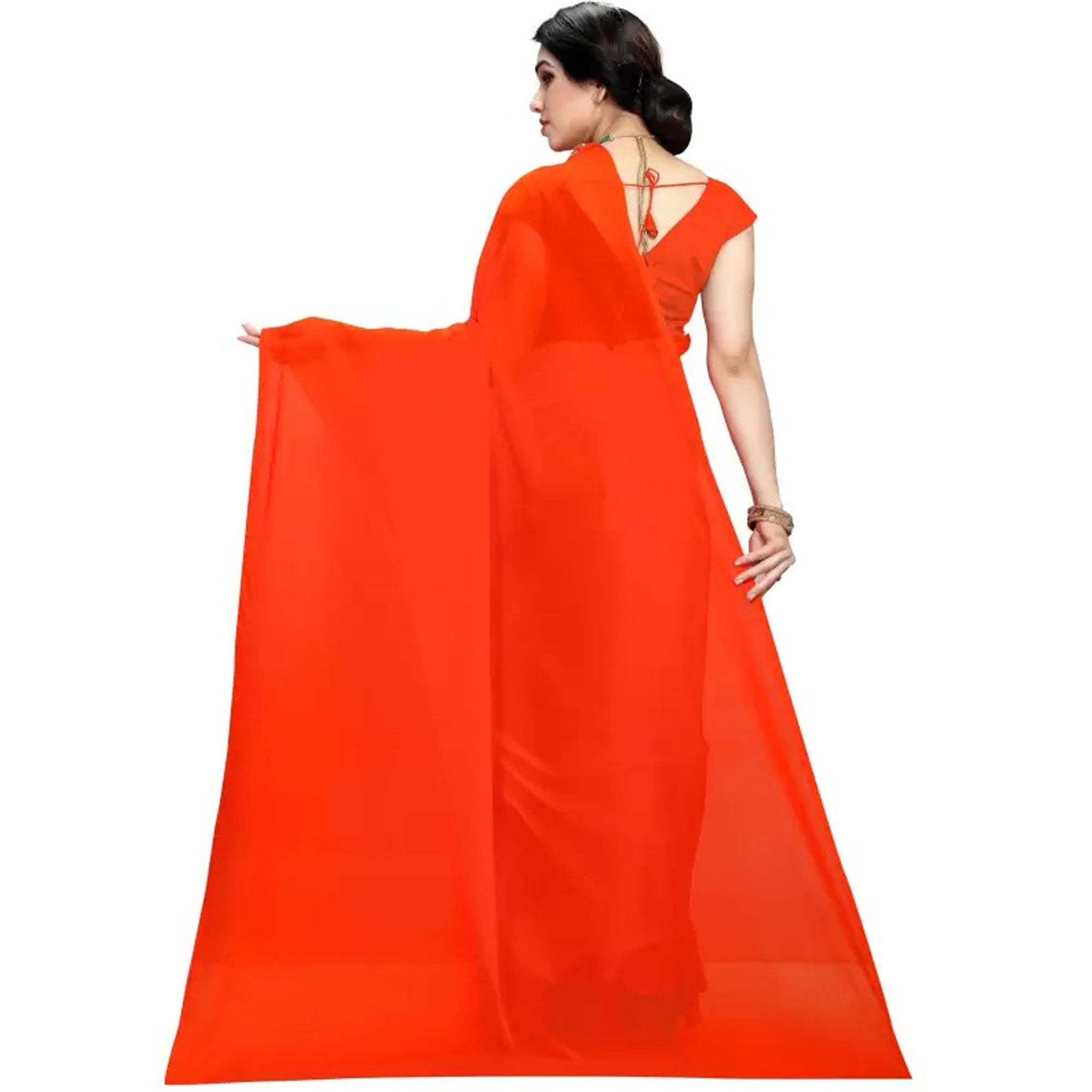 Stitched Luxury Chiffon Saree