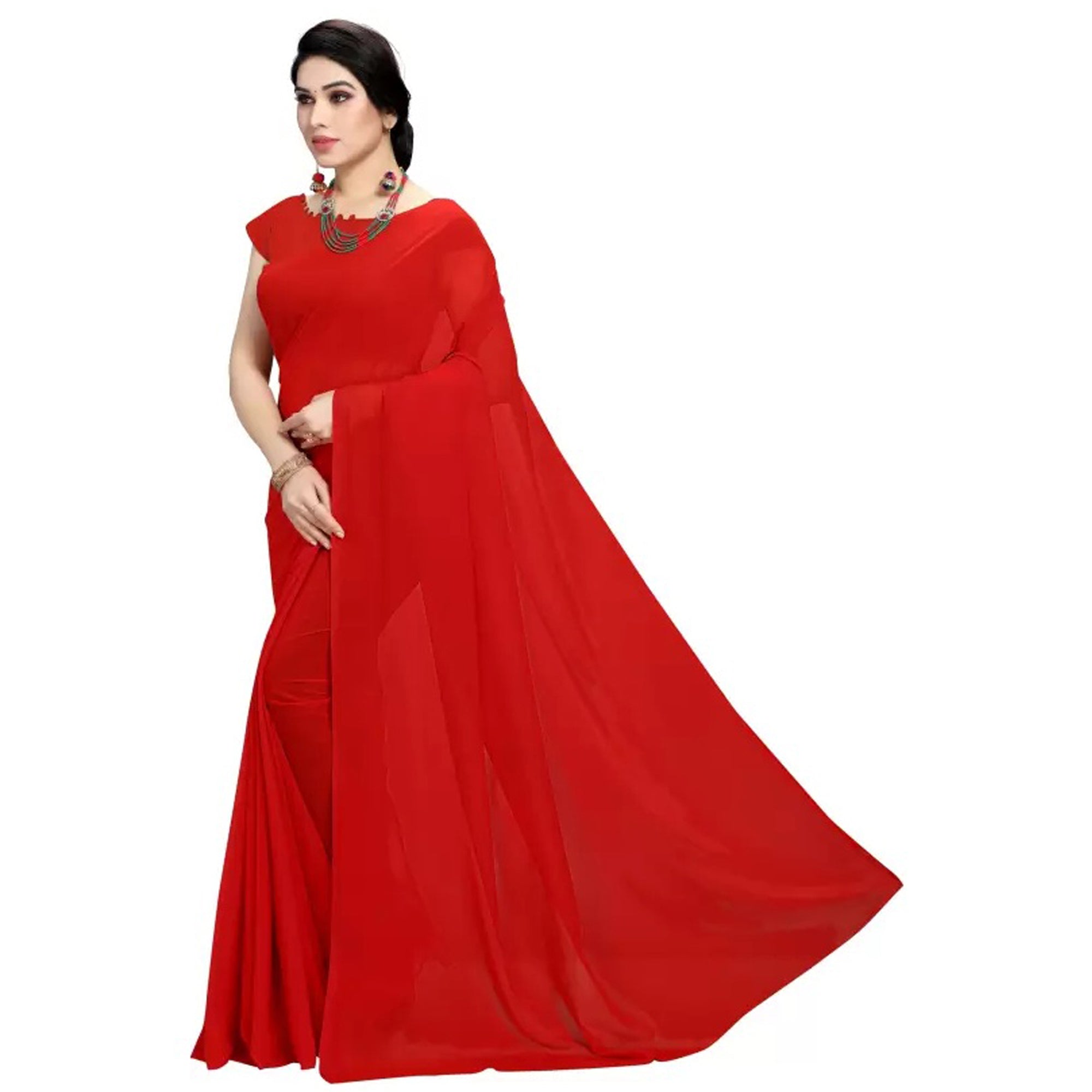 Stitched Luxury Chiffon Saree