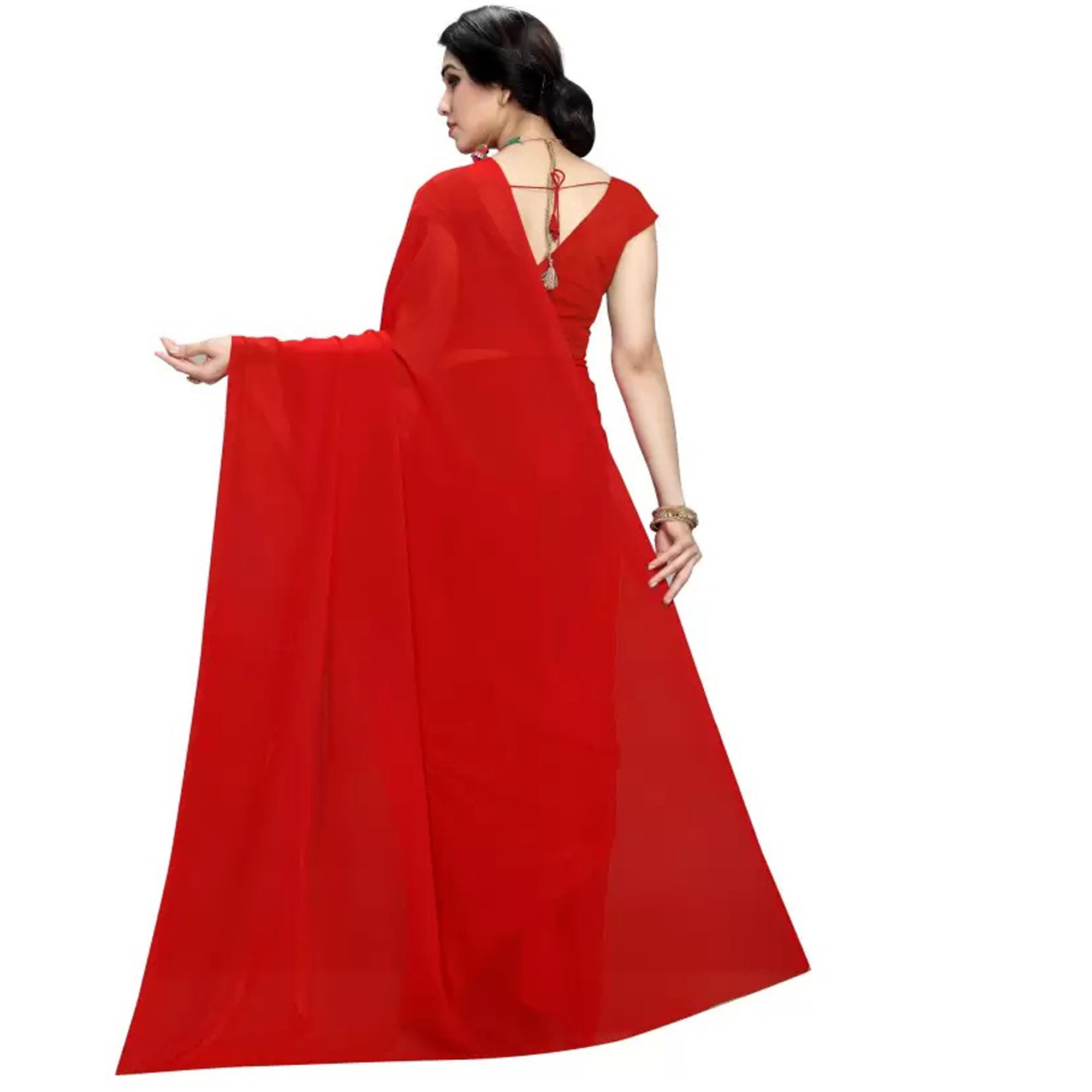 Stitched Luxury Chiffon Saree