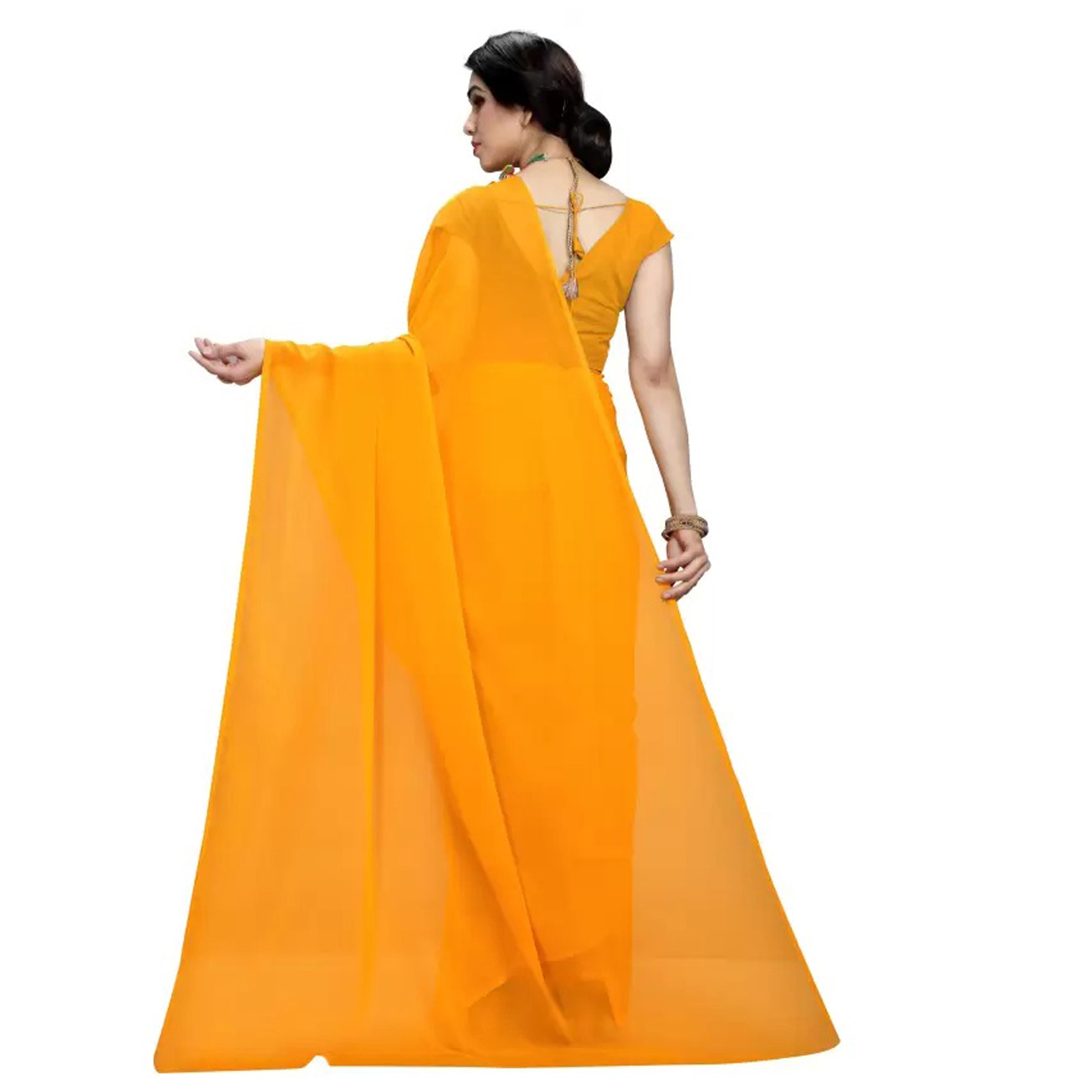Stitched Luxury Chiffon Saree